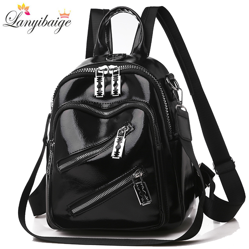 Leather Work Backpack - 女性のためのイミテーションレザーのバックパック,ファッショナブル,カジュアルなトラベルバッグ,ティーンエイジャーのための高品質のランドセル