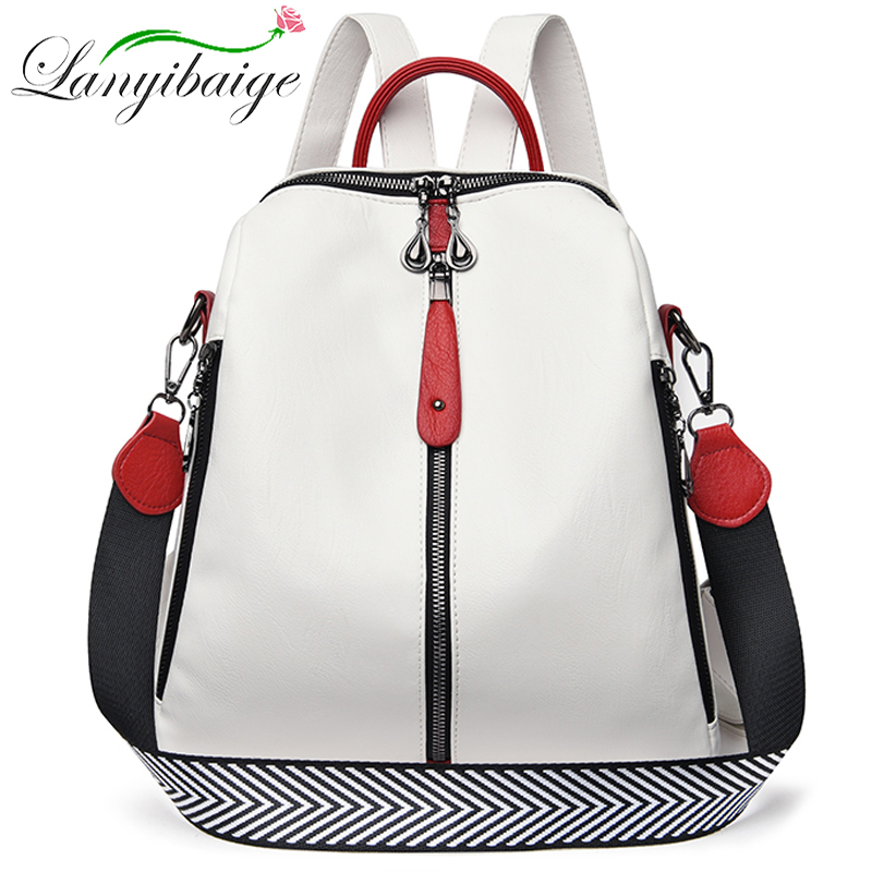 Leather Work Backpack - 女性用ソフトレザーバックパック,高品質の白いランドセル,女の子用バックパック
