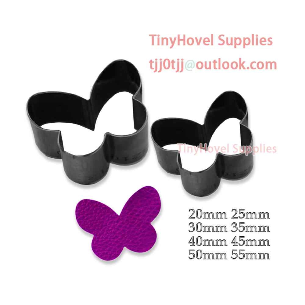 Leatherwork Flowers - 20mm-100mm 蝶形スチールルールダイカット、革用スチールカッティングモールド、革細工用スチールパンチカッター NB007