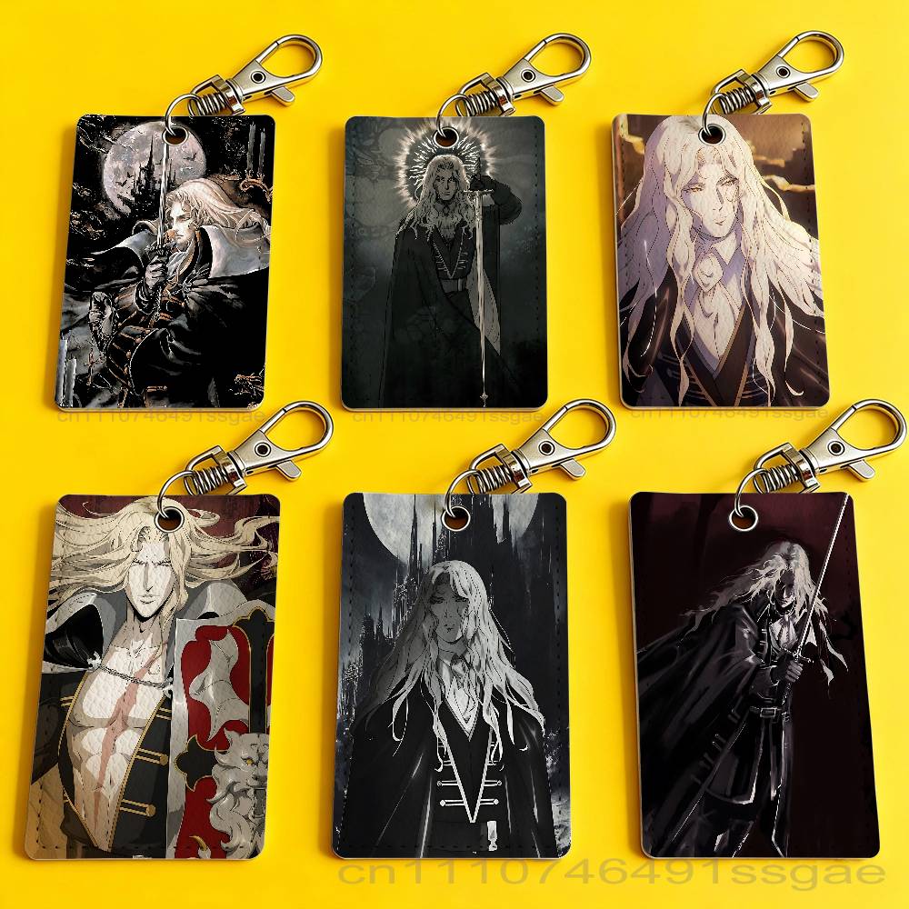 Leatherwork Keychain - ゲーム C-キャッスルヴァニア アルカード バッジホルダー キーホルダー 銀行用