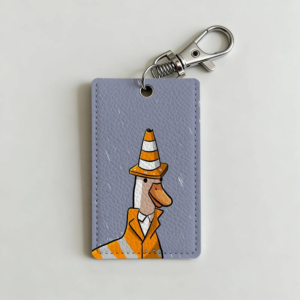 漫画かわいいガチョウアヒルバッジホルダーキーホルダー銀行ビジ - Leatherwork Keychain のレビューと価格