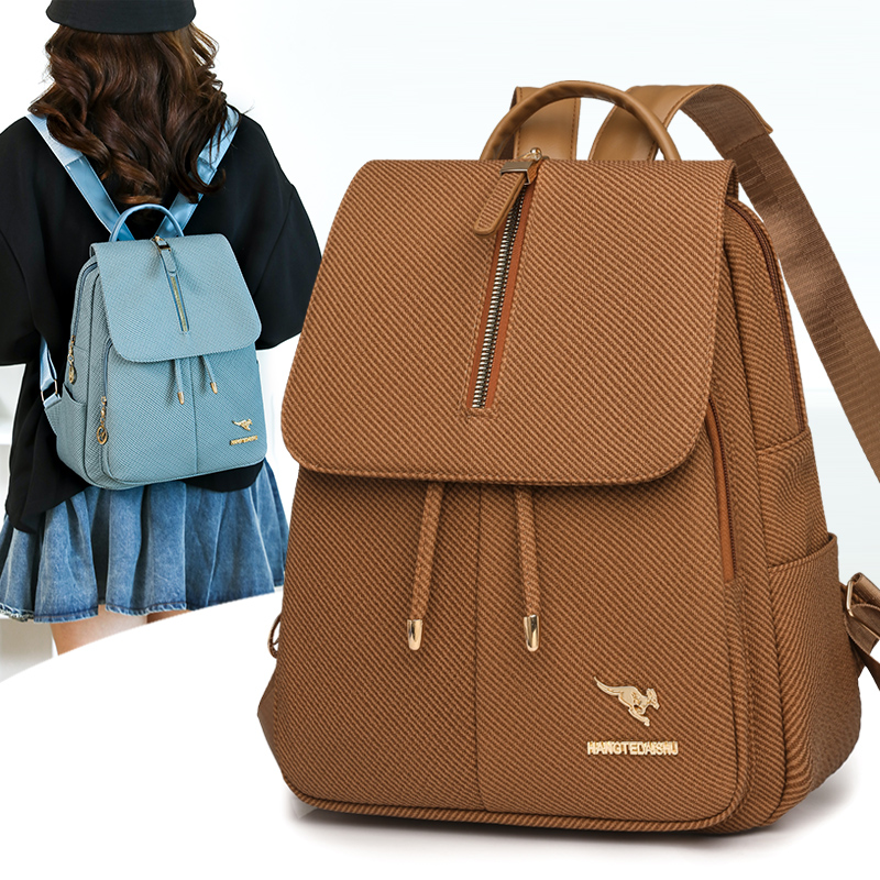 耐久性のあるレディーストラベルバックパック、PUレザーカジュ - Leather Work Rucksack のレビューと価格