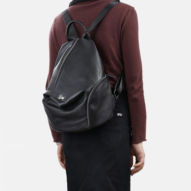 Zency-女性用の盗難防止本革バックパック,黒の女性用バッ - Leather Work Backpack のレビューと価格