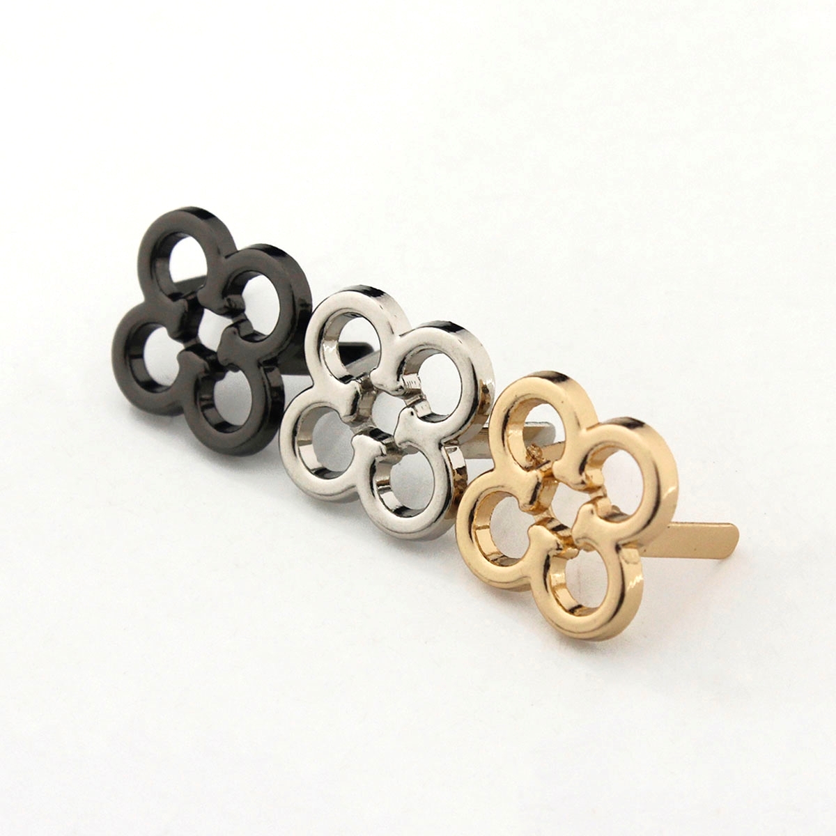 2 個金属花の形の装飾バックルバッグファッションクリップバッ - Leatherwork Flowers のレビューと価格