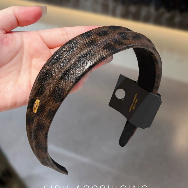 新しい秋冬のヒョウ柄レザーヘッドバンド、ハイスカルトップ、ワ - Leatherwork Pony のレビューと価格