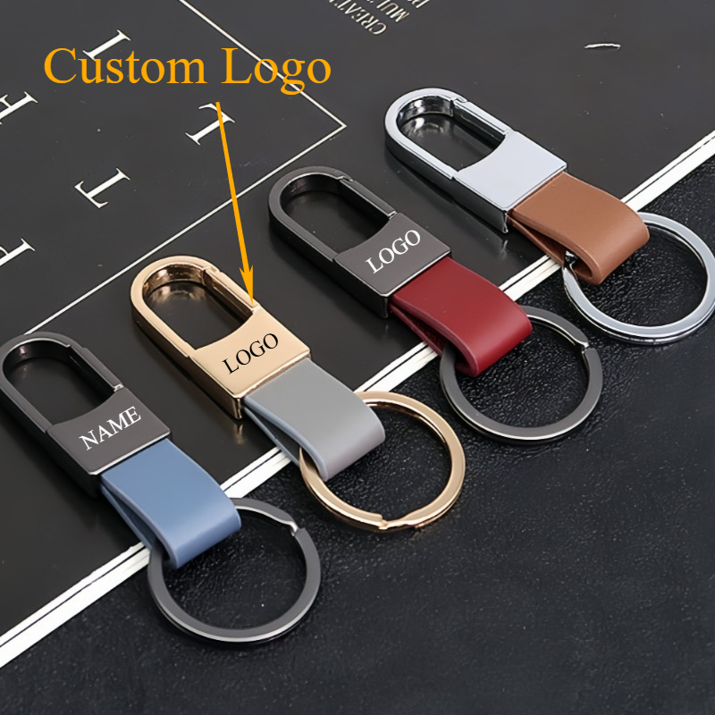 ファッション革キーホルダーカスタムロゴ名レーザー彫刻キーリン - Leatherwork Keychain のレビューと価格