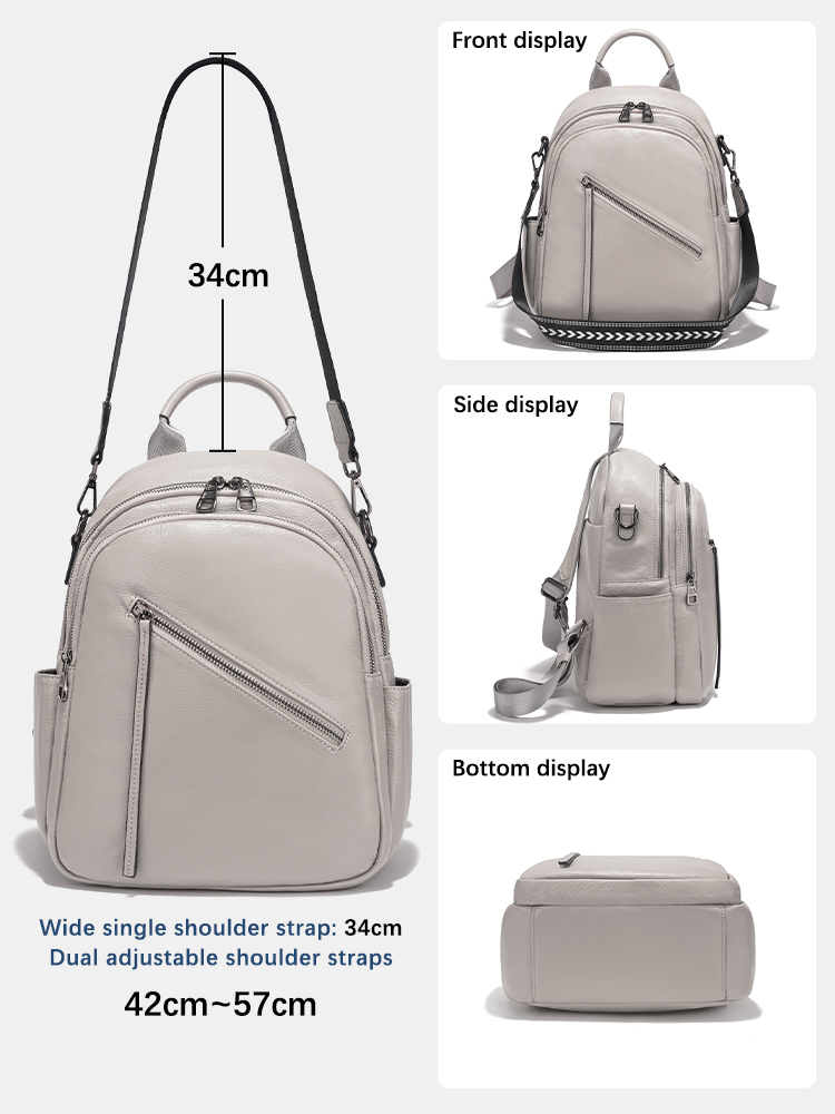 Zency レディース 本革 バックパック ショルダーバッグ - Leather Work Rucksack のレビューと価格