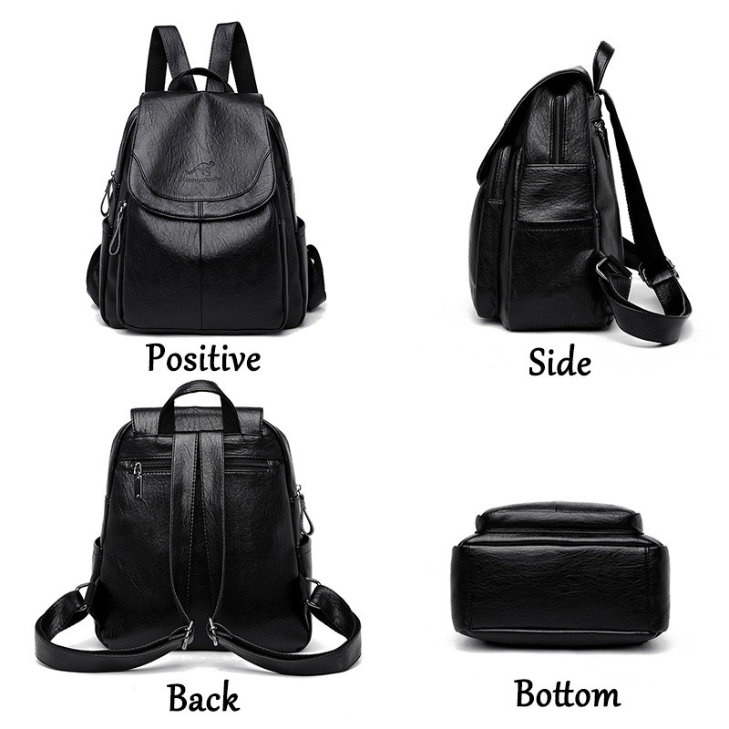 9 色の女性ソフトレザーバックパックヴィンテージ女性ショルダ - Leather Work Backpack のレビューと価格