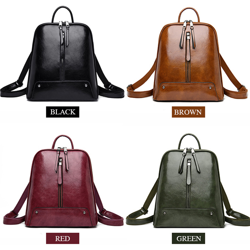 女性用レザーバックパック,ファッショナブルなトラベルショルダ - Leather Work Backpack のレビューと価格