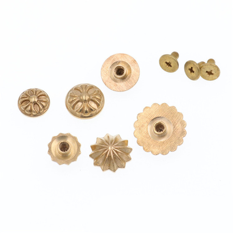 5 個真鍮ストラップリベットフラワーヘッドネジ DIY 服/ - Leatherwork Flowers のレビューと価格