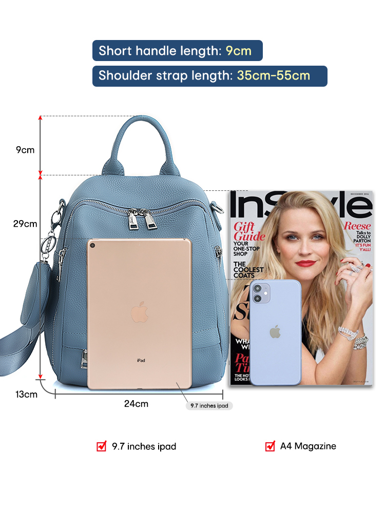 Zency レディース 本革バックパック 高品質スクールバッ - Leather Work Backpack のレビューと価格