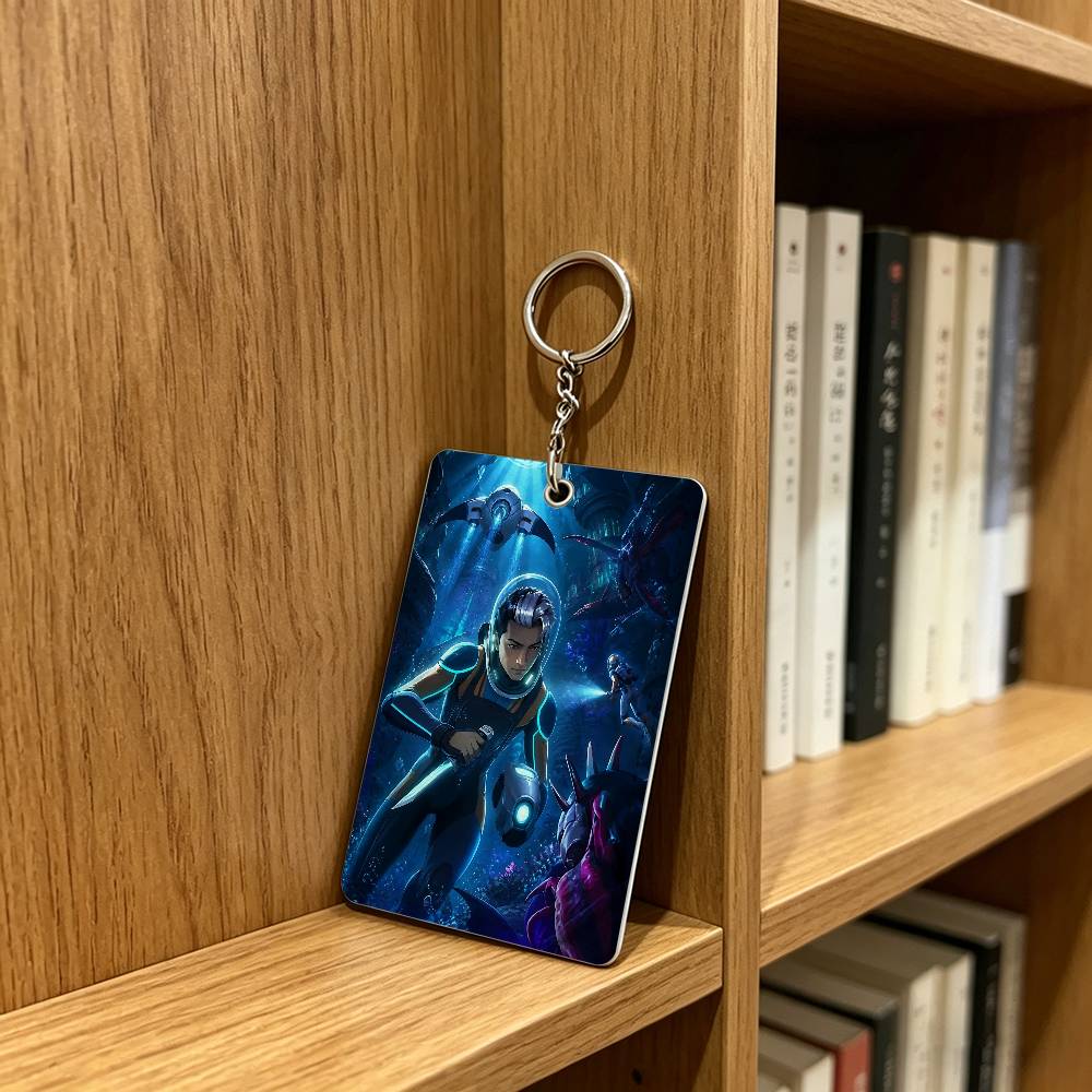 ホットゲーム S-Subnautica 2 バッジホルダーキ - Leatherwork Keychain のレビューと価格