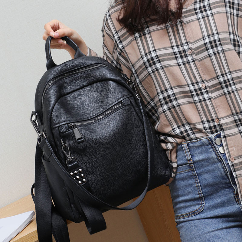 新しい女性のバックパックファッション大容量女子スクールバッグ - Leather Work Backpack のレビューと価格