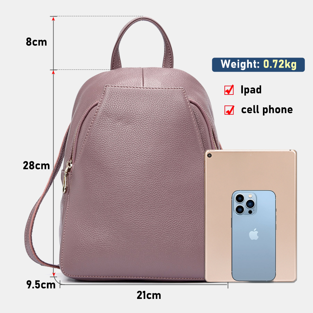 Zency チャーム女性バックパック 100% 本革盗難防止 - Leather Work Backpack のレビューと価格