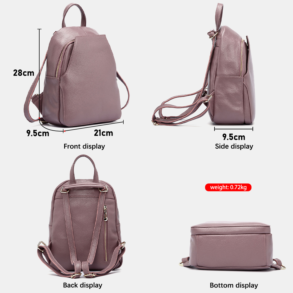 Zency チャーム女性バックパック 100% 本革盗難防止 - Leather Work Backpack のレビューと価格