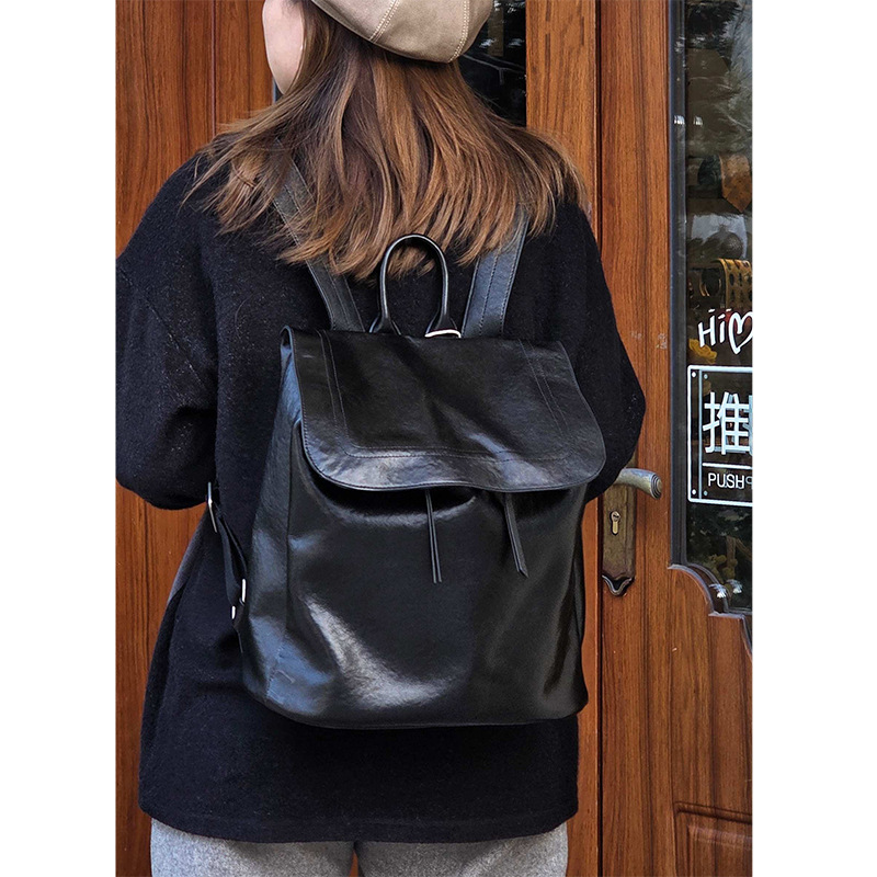 トップグレインベジタブルタンニンなめし牛革バックパック女性用 - Leather Work Rucksack のレビューと価格