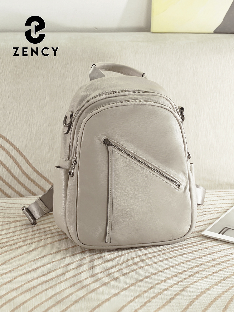 Zency レディース 本革 バックパック マルチポケット  - Leather Work Rucksack のレビューと価格
