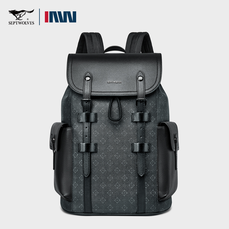 Septwolves 高品質ビジネスプリントレザーバックパッ - Leather Work Rucksack のレビューと価格
