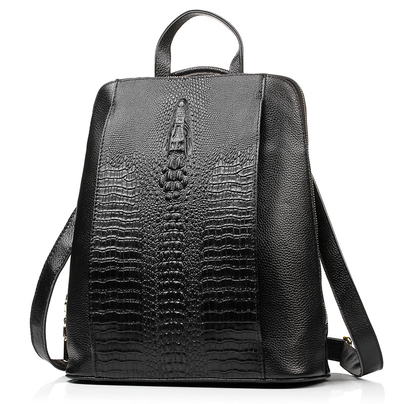 Zency レディース クロコダイルレザー バックパック 1 - Leather Work Backpack のレビューと価格